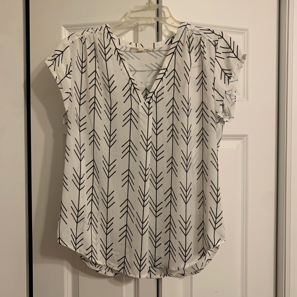 Black and white dress shirt